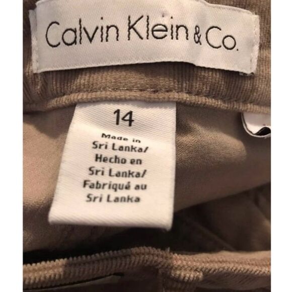 Calvin Klein & Co Women’s Plus Size 14 Tan Corduroy Straight Leg Pants - Picture 7 of 8